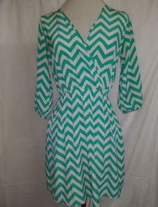 Peaches and Cream Small Chevron Dress